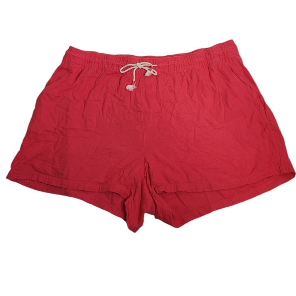 OLD NAVY pink textured gauze high rise 5" inseam pull on shorts 4X